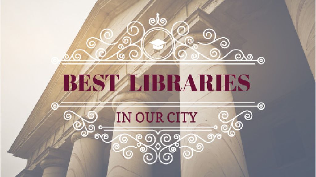 Best libraries poster Title Modelo de Design