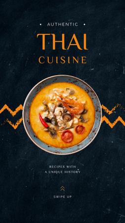 Designvorlage Tasty Thai cuisine dish für Instagram Story
