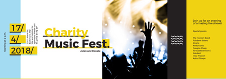 Charity Music Fest Invitation Crowd at Concert Tumblr tervezősablon