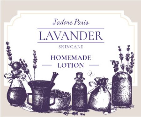 Lavender skincare illustration Medium Rectangle tervezősablon
