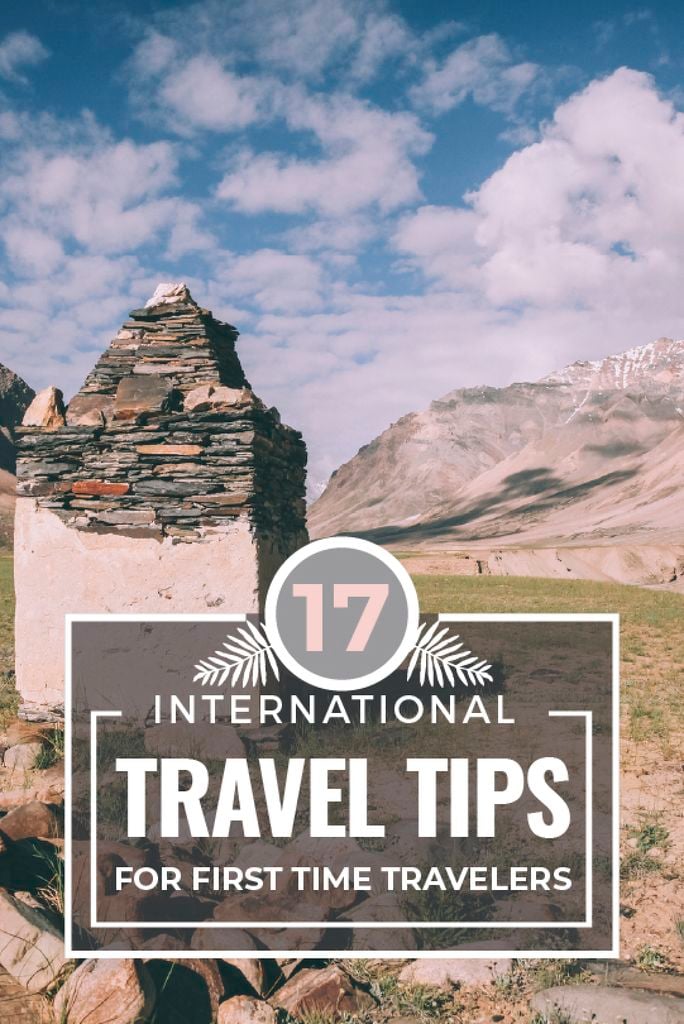 Travel Tips Stones Pillar in Mountains Tumblr Design Template