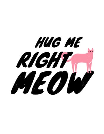 Cute Quote with Pink Cat T-Shirt Modelo de Design