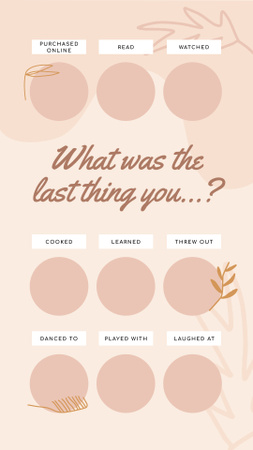 Designvorlage Profile about last thing für Instagram Story