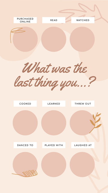 Profile about last thing Instagram Story Design Template