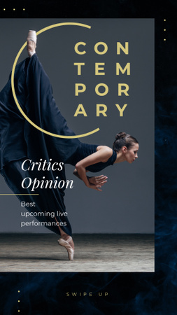 Contemporary Dancing Performances Critics And Opinion Instagram Story Design Template