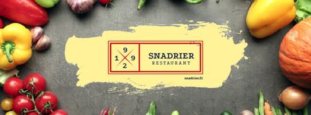 Restaurant menu with fresh Vegetables Facebook Video cover – шаблон для дизайну
