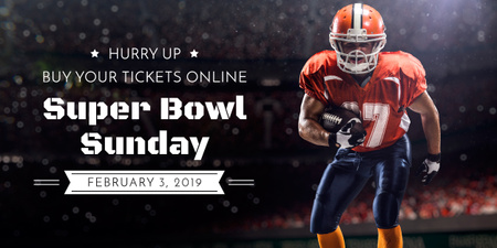 Super bowl sport online banner Image Design Template