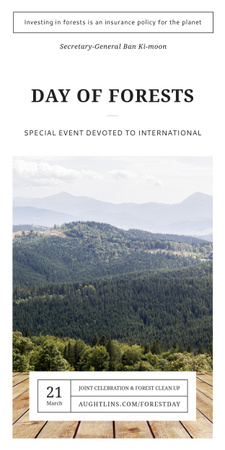 Platilla de diseño International Day of Forests Event Scenic Mountains Graphic