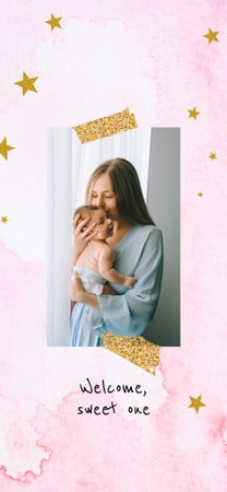 Ontwerpsjabloon van Snapchat Moment Filter van Gelukkige moeder met haar baby