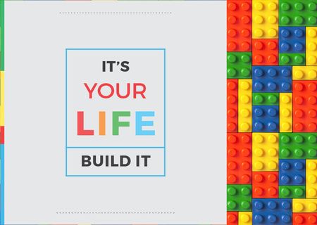 Lego Building Club Meeting Card Design Template