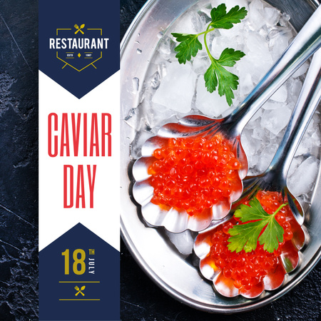Delicious Salmon Caviar Instagram Design Template
