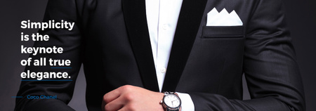 Elegance Quote Businessman Wearing Suit Tumblr Design Template