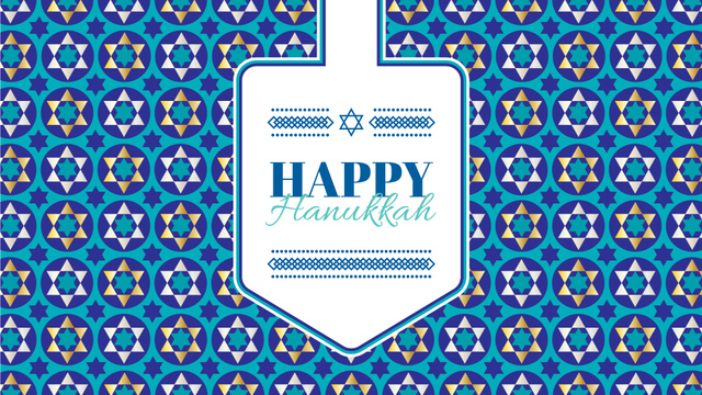 Happy Hanukkah greeting Full HD video Design Template