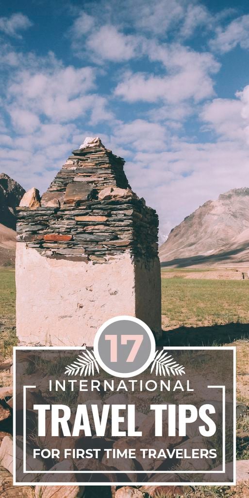 Ontwerpsjabloon van Graphic van Travel Tips Stones Pillar in Mountains
