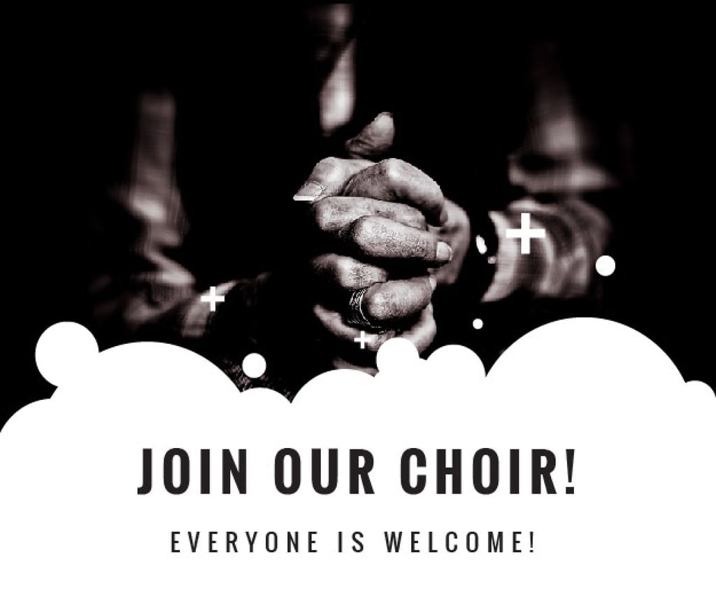 Invitation to Religious Choir Medium Rectangle – шаблон для дизайну