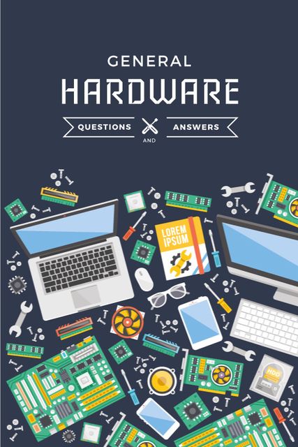 Hardware repair services with circuit board Tumblr – шаблон для дизайну