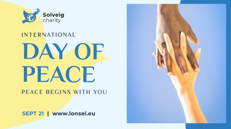 Platilla de diseño International Day of Peace People Holding Hands Title