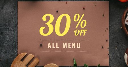 Menu Offer with Condiments Facebook AD Design Template