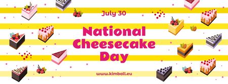 Platilla de diseño National cheesecake Day Facebook cover