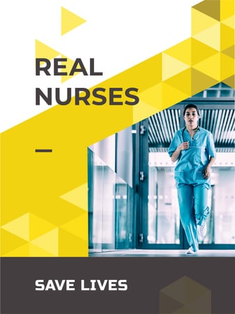 Platilla de diseño Professional Nurse in clinic Poster US