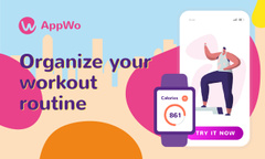 Product Hunt Promotion Fitness App with Interface on Gadgets