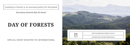 International Day of Forests Event Scenic Mountains Tumblr Design Template