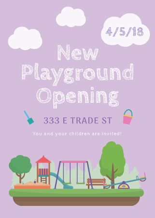 Template di design Kids playground opening announcement Invitation