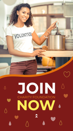Template di design Woman cooking Charity Dinner Instagram Story