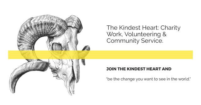 Plantilla de diseño de The Kindest Heart Charity Work Facebook AD 