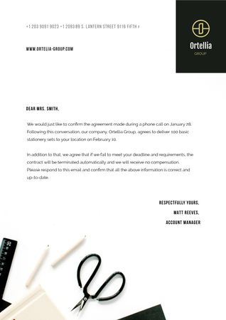Template di design Stationery Sets Delivery Order Confirmation Letterhead