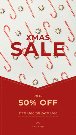 Christmas Sale Ad with Sweets Instagram Story – шаблон для дизайна