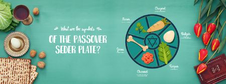 Happy Passover dinner table Facebook Video cover – шаблон для дизайну