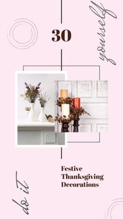 Designvorlage Vases and candles for home decor für Instagram Story