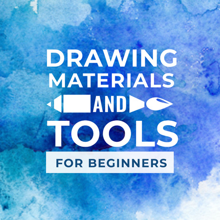 Plantilla de diseño de Drawing Materials and Tools Store Instagram 