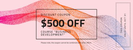 Discount Offer on Business Course Coupon Modelo de Design
