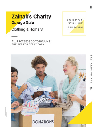 Charity Garage Sale Ad Poster Design Template