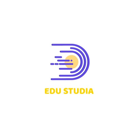 Education Studio with Planet in Space Logo Design Template