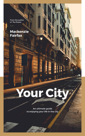 City Guide Narrow Street View Book Cover Design Template