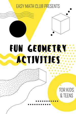 Math Club Invitation with Simple Geometry Figures in Yellow Pinterest Design Template