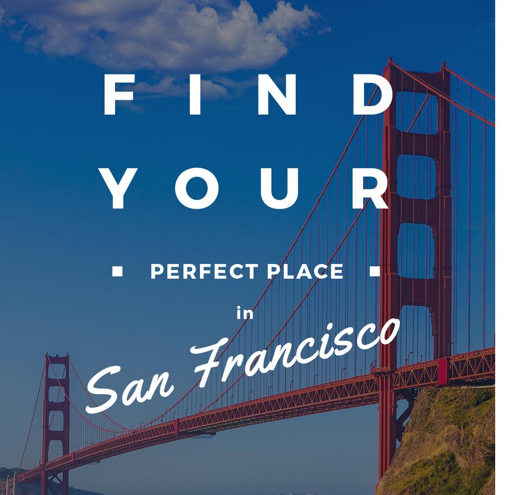 San Francisco Scenic Bridge View Instagram AD – шаблон для дизайна