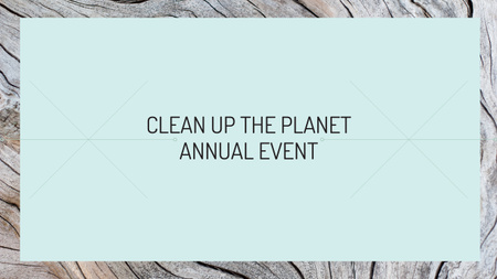 Designvorlage Clean up the Planet Annual event für Youtube