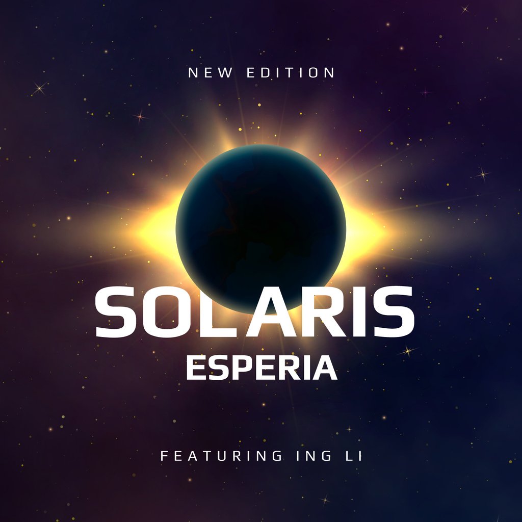Solar Eclipse in space Album Cover Design Template