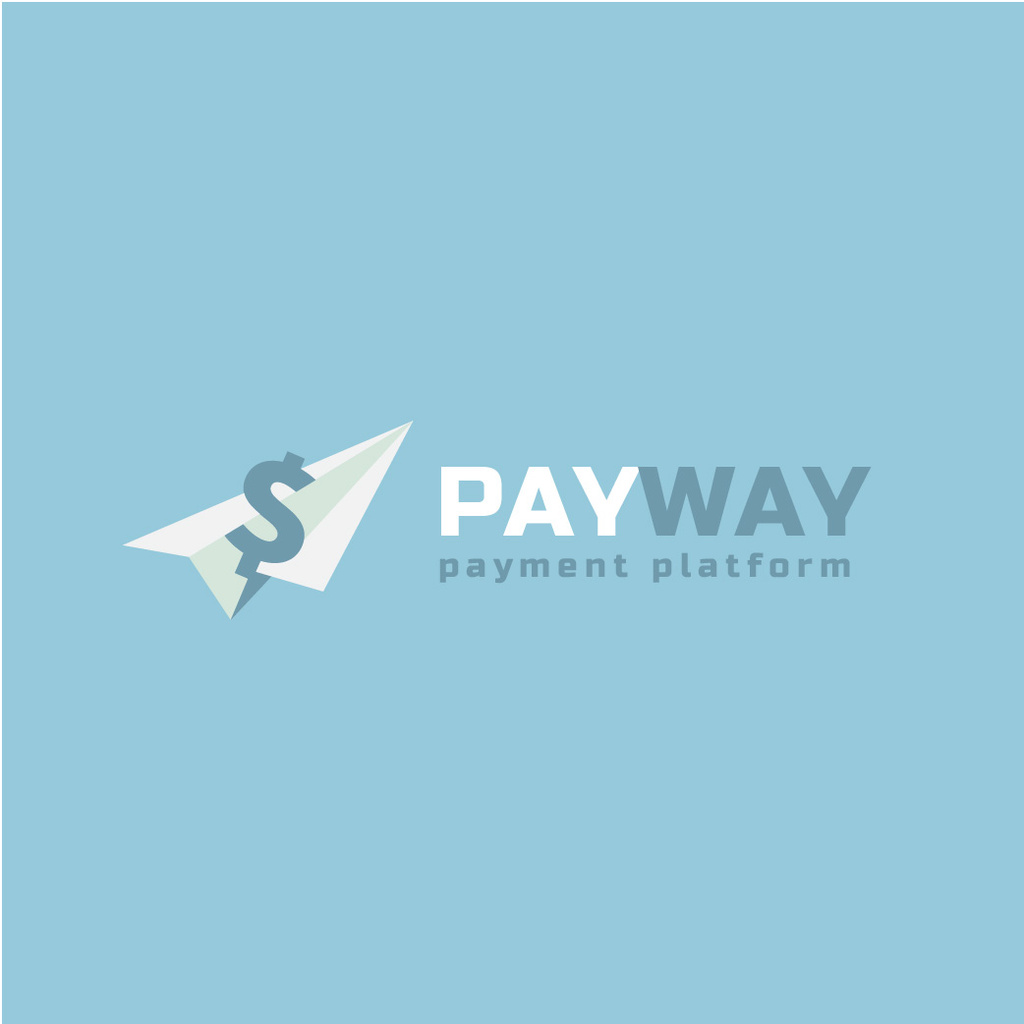 Template di design Payment Platform with Ad  Dollar on Paper Plane Logo
