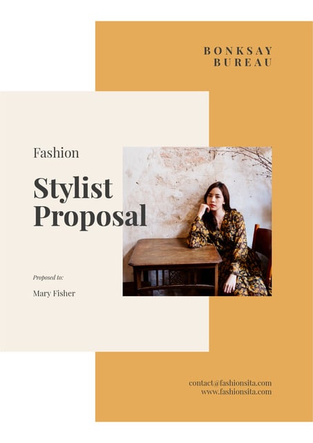 Designvorlage Professional Stylist services für Proposal