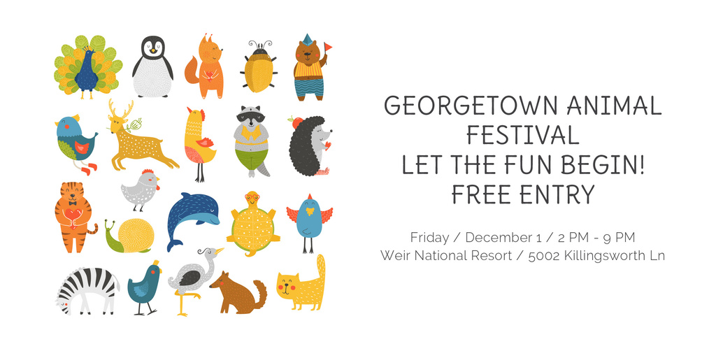 Plantilla de diseño de Georgetown Animal Festival Image 