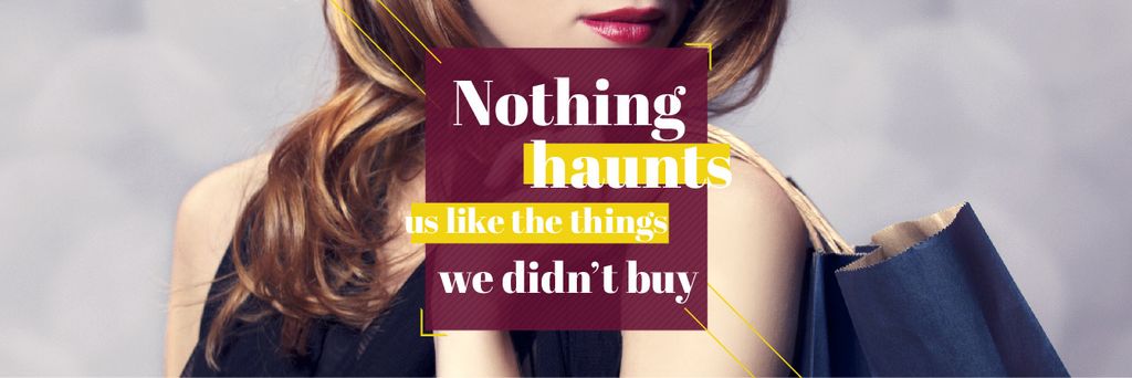 Quotation about shopping haunts Email header – шаблон для дизайна