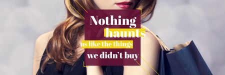 Quotation about shopping haunts Email header Design Template