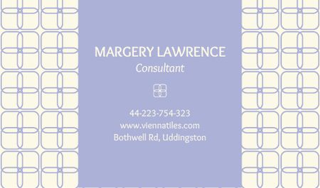 Consultant Contacts Information Business card tervezősablon