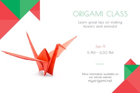 Modèle de visuel Origami class Invitation - Gift Certificate