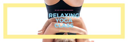 Modèle de visuel Relaxing yoga class offer - Email header